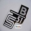 Sticker for page lid S51 "B" in silver