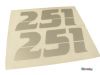 Decal set side cover MZ ETZ 251 silver