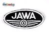 Aufn�her Jawa Logo oval klein schwarz/wei�