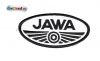 Aufn�her Jawa Logo oval klein wei�/schwarz
