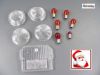 Conversion Kit 6V tail light indicator round + white square and MZ SIMSON