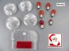 Conversion Kit 6V tail light indicator round + white square and MZ SIMSON