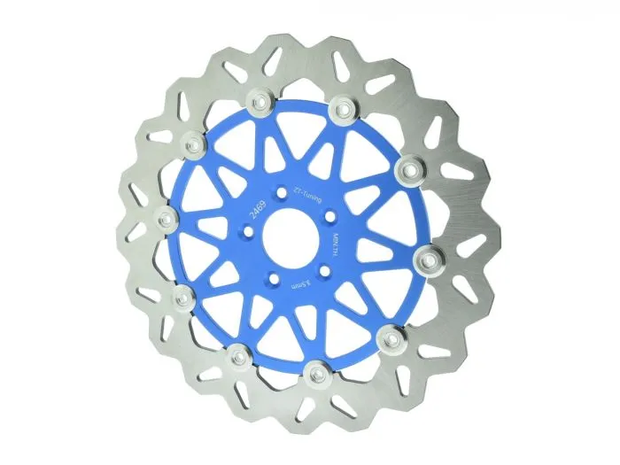 ZT-Tuning Bremsscheibe BLAU 260mm schwimmend gelagert für Simson inkl. Teilegutachten