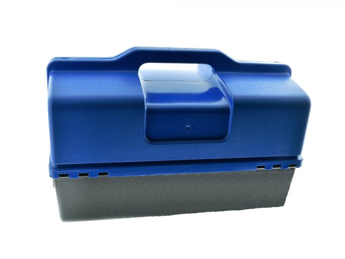 Werkstattkoffer Mehrzweckkasten DDR-Style - blau/schwarz