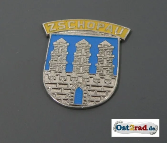 Badge, badge, coat of arms for Zschopau MZ, RT and ES