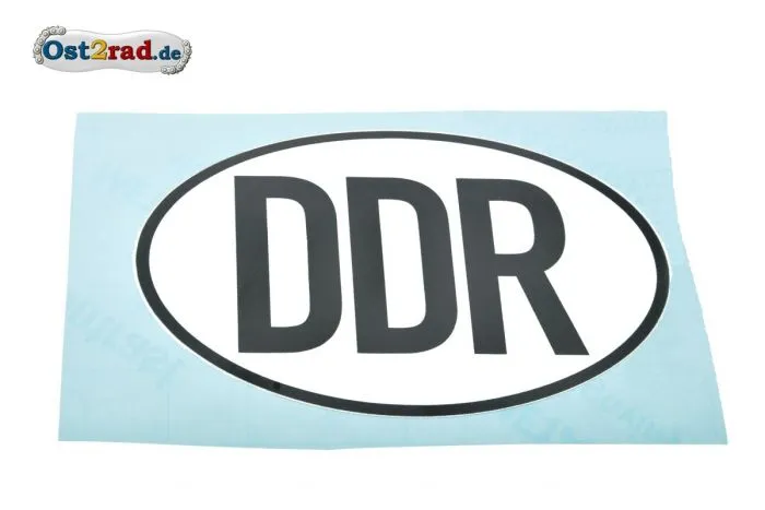 Aufkeber DDR schwarz weiß 14cm
