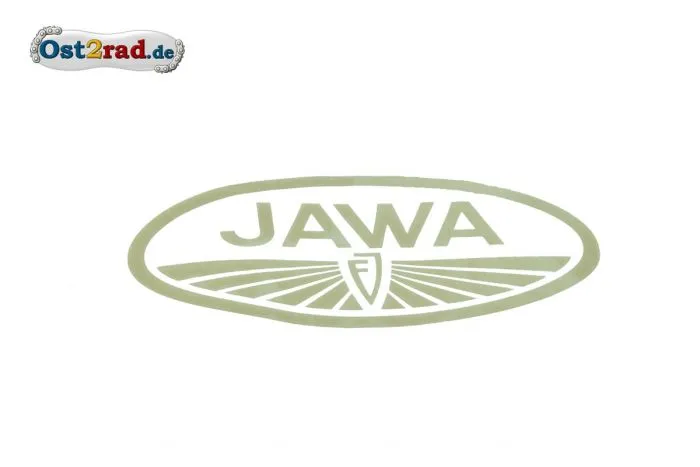 Aufkleber Jawa Logo ""FJ"" oval gold groß