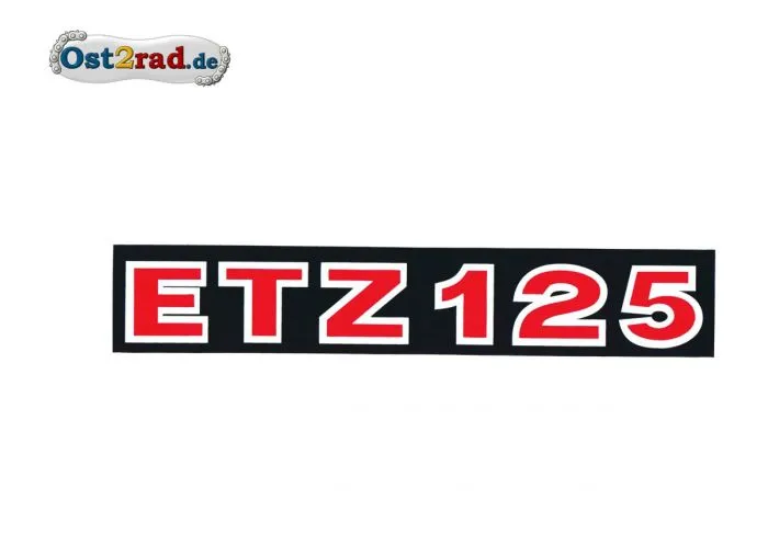 Stickers, lettering for the side cover ETZ125, horizontal