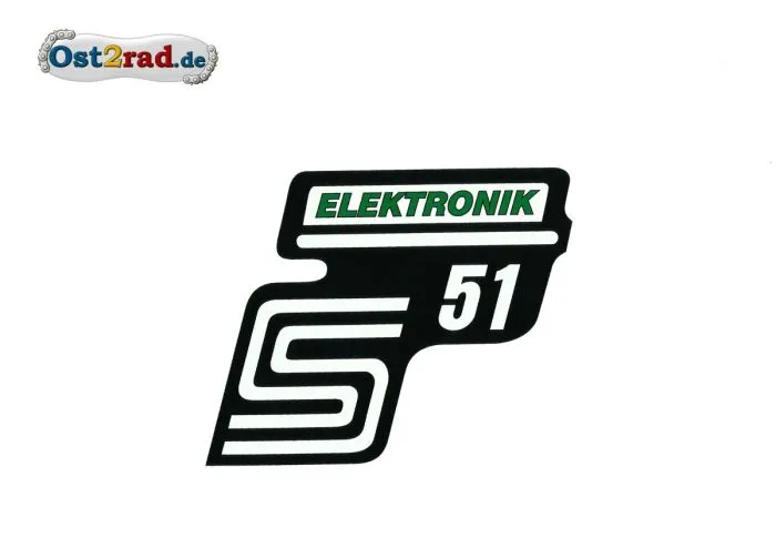 Sticker for page lid S51 "Elektronik" green