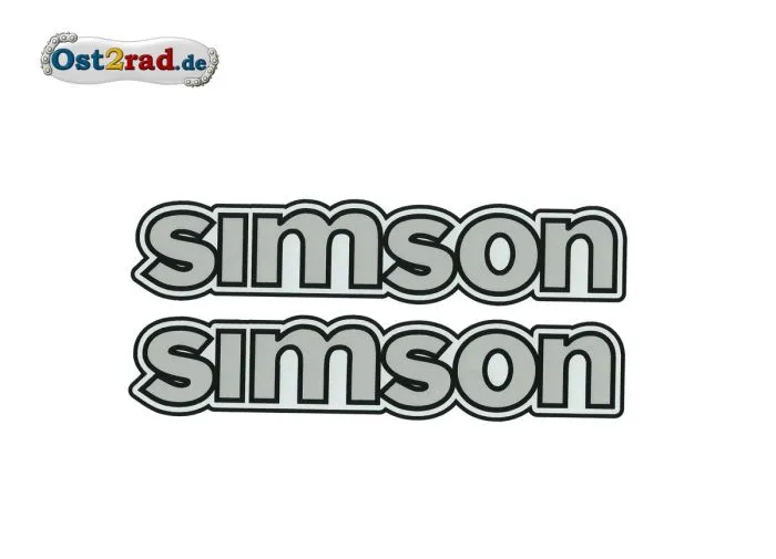 Tankaufkleber Simson S50 silber