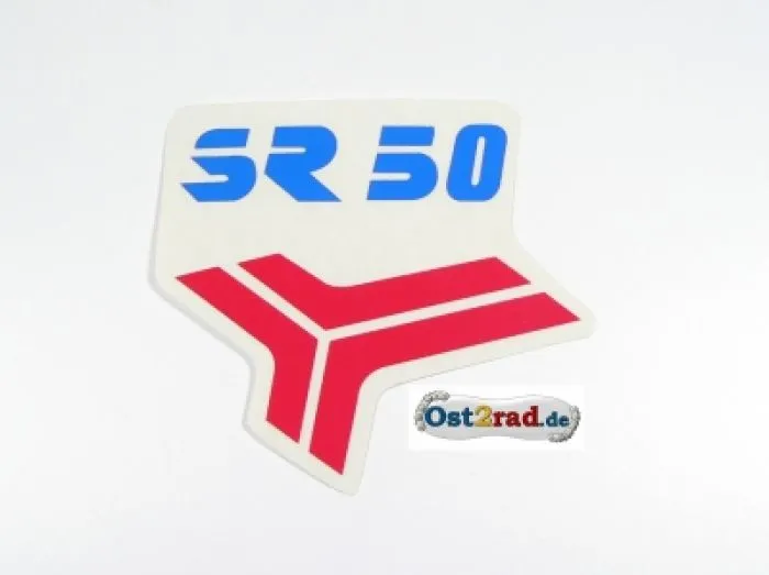Sticker for leg metal sheet SR50 red / blue