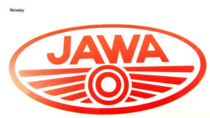 Jawa Sticker oval logo red large