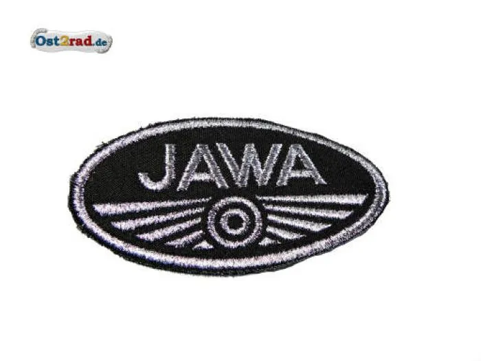 Patch Oval Jawa logo small black / gray