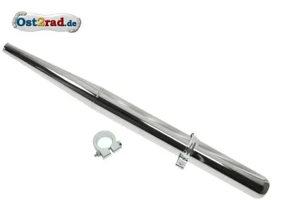 Auspuff chrom RESO, verbessert für Simson S50 S51 SR50 KR51/2