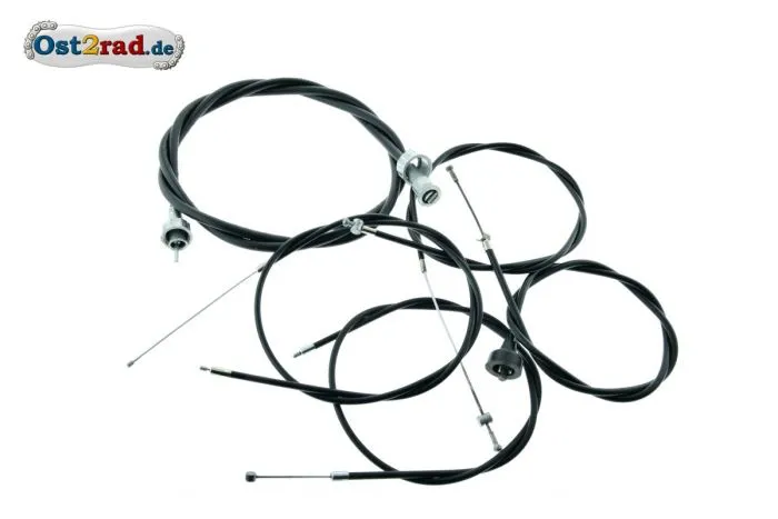 Bowdenzug Satz inkl. Tachowelle schwarz passend für TS 250 250/1 Flachlenker