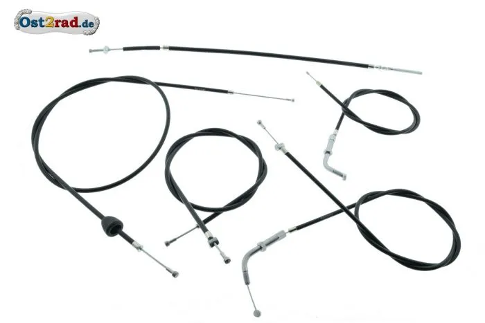 Bowdenzugsatz Spatz Gas FL 42mm Kickstarter 5-teilig schwarz