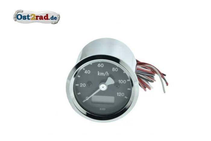 Elektronischer Tacho 120 Km/h schwarz 12V 48mm