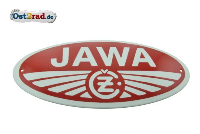 Enamel sign Jawa and CZ
