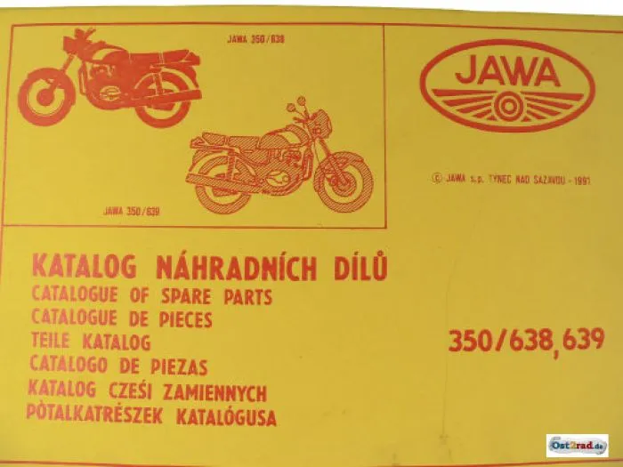 Parts Catalog JAWA 350 type 638, 639