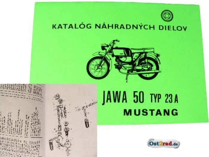 Parts Catalog JAWA 50 Mustang Model 23