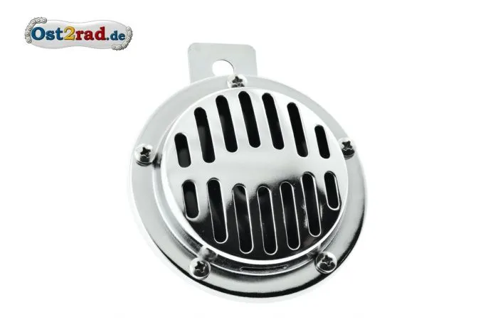 Hupe chrom passend für MZ AWO IWL JAWA Oltimer 6V 90mm