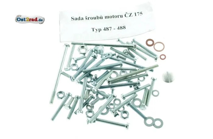 Schraubensatz Motor CZ 125 175 Typ 487 488