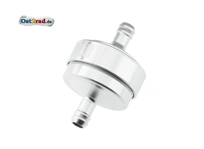 FILU Leitungsfilter Alu SILBER-MATT für Benzinschlauch 5mm