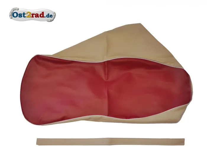Sitzbezug Doppelsitzbank SIMSON AWO -S 425 rot-beige