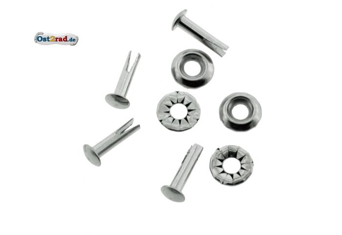 Split Nieten, Tri Faltbar, Bulbex, Ladung Lager Schwarz L / Kopf 4.8X20 200PKT