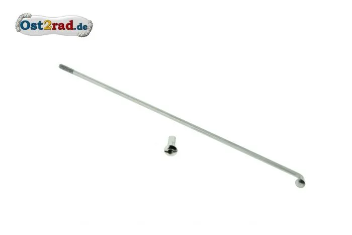 Speiche inkl. Nippel 185mm M3 Edelstahl Vorderrad Halbnabe RT 125/2 - Deutsche Produktion