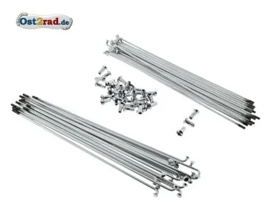 Speichensatz Jawa Perak hinten chrom M3,5