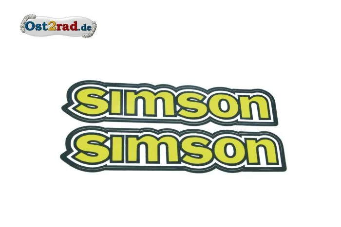 Tankaufkleber Simson S50 gelb