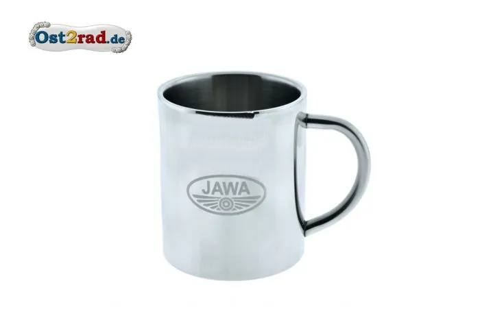 Thermotasse Edelstahl silber Jawa