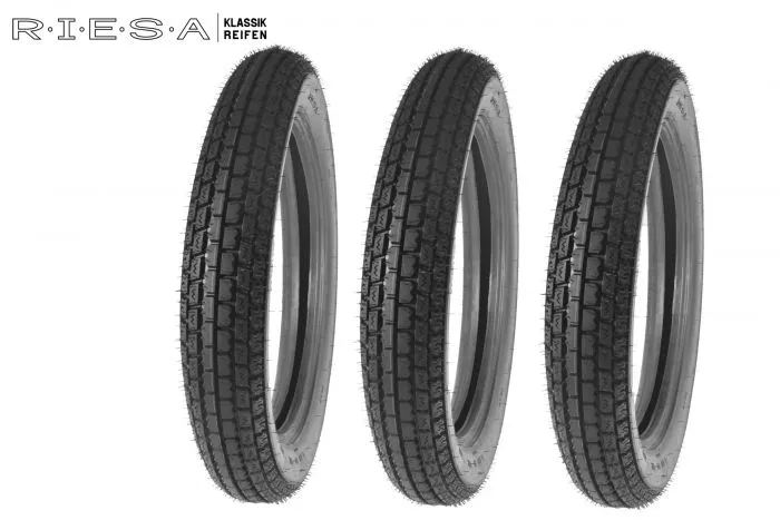 Ural GESPANN - Reifen 3X 4,00-19 RIESA, auch für Dnepr, BMW-Oldtimer