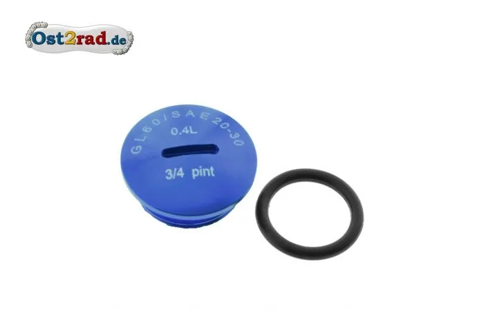 Cap for Oil fill SIMSON aluminium blue