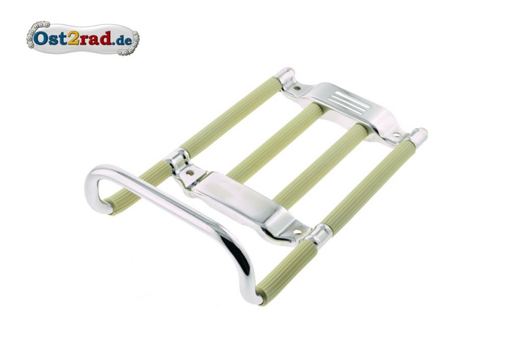 Gepäckträger verchromt SIMSON Schwalbe, Spatz, Star beige Gepäckträger verchromt SIMSON Schwalbe, Spatz, Star beige