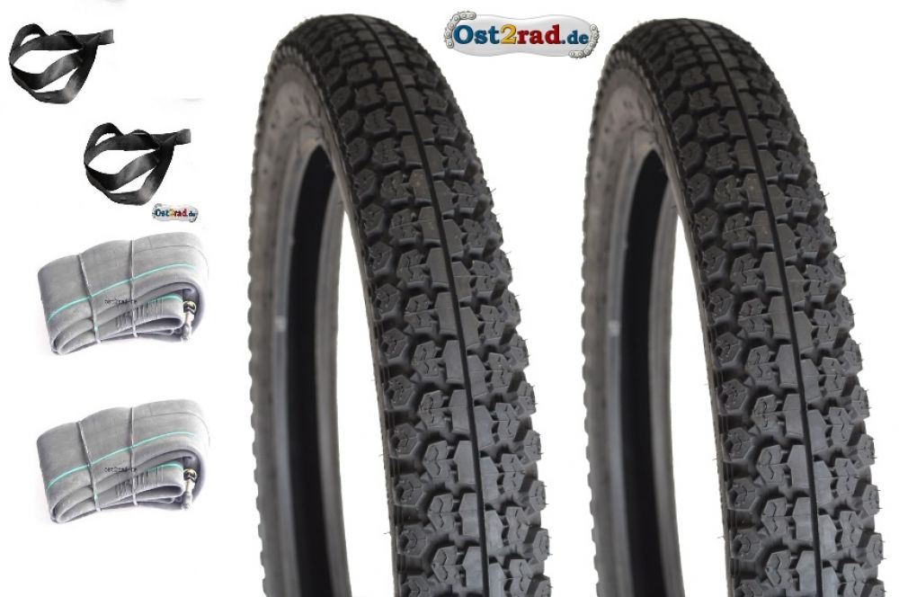 Reifensatz 2x 3,00-18 Reinforced Mitas passend für MZ ES 125 150 Reifensatz 2x 3,00-18 Reinforced Mitas passend für MZ ES 125 150
