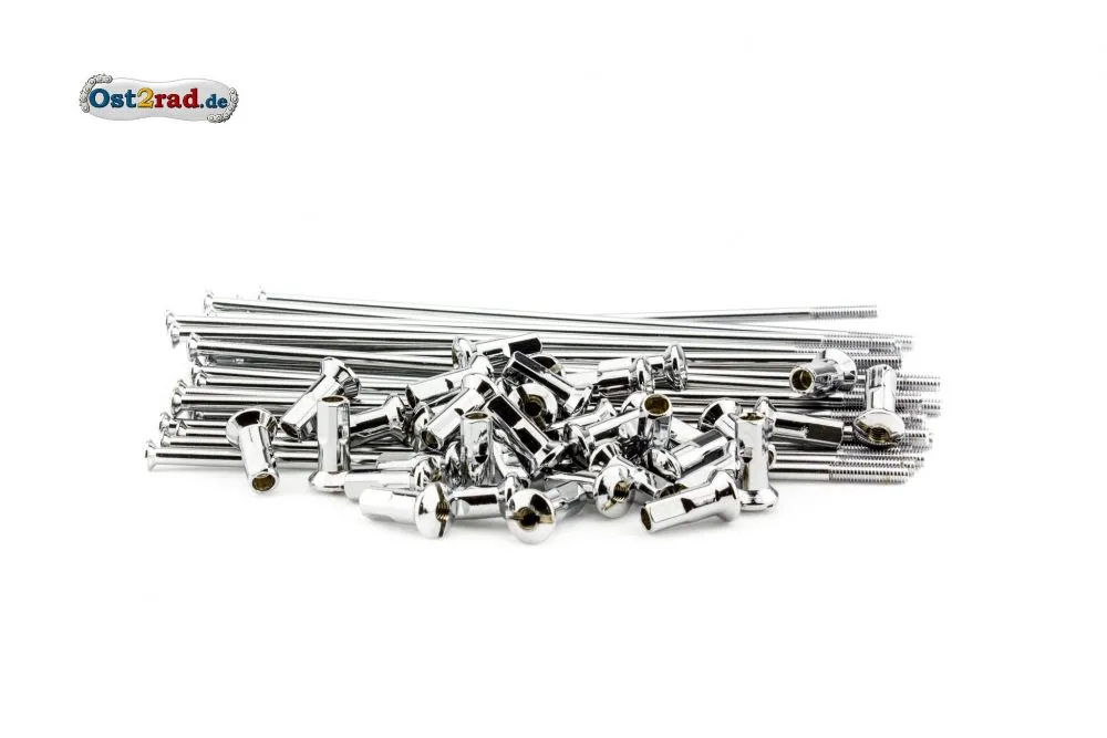 Speichensatz Kleeblatt M4 121mm passend für MZ ES ETS TS ETZ chrom Speichensatz Kleeblatt M4 121mm passend für MZ ES ETS TS ETZ chrom