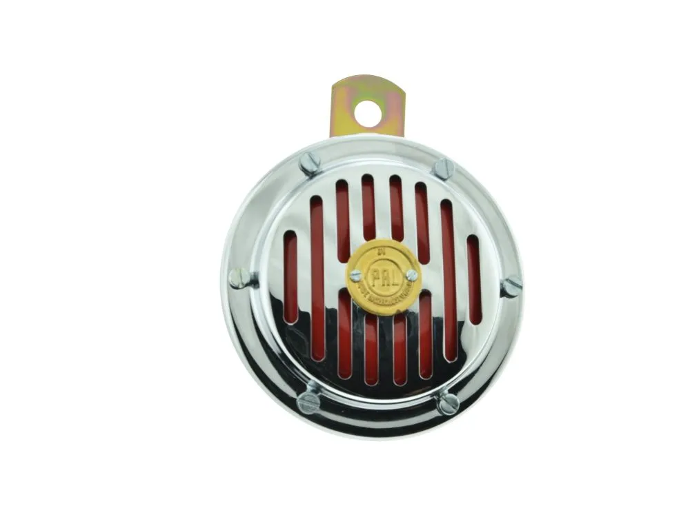 Hupe Jawa 6V goldene Pal-Plakette innen rot Hupe Jawa 6V goldene Pal-Plakette innen rot