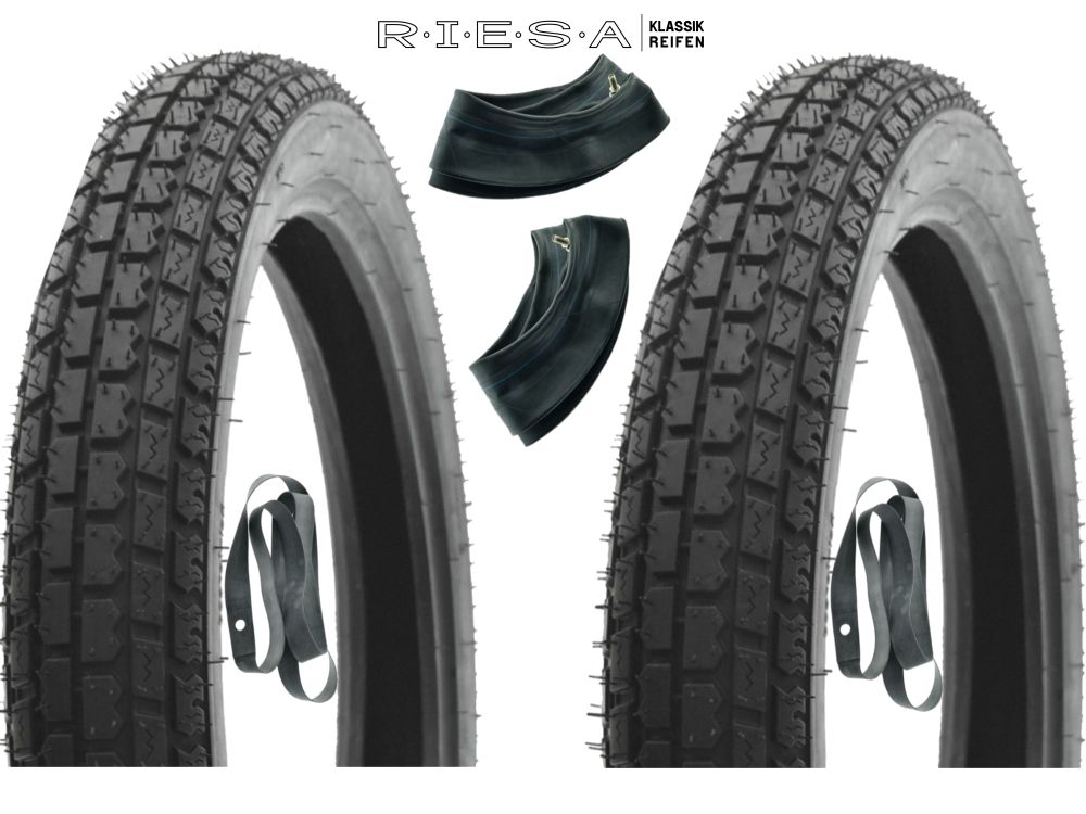 Reifen-Satz 2x 3,25-18 AWO Sport, RIESA 59P, Klassik3 Reifen-Satz 2x 3,25-18 AWO Sport, RIESA 59P, Klassik3