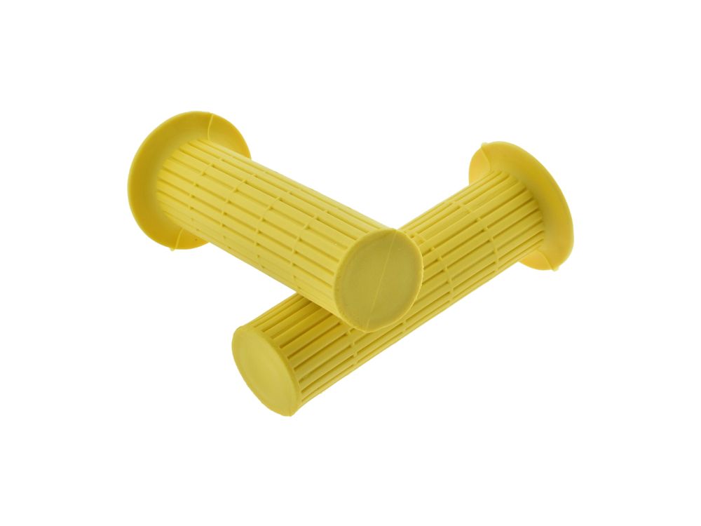 Lenkergriffgummi Paar GELB für Simson S50 S51, geschlossen originale Form Lenkergriffgummi Paar GELB für Simson S50 S51, geschlossen originale Form