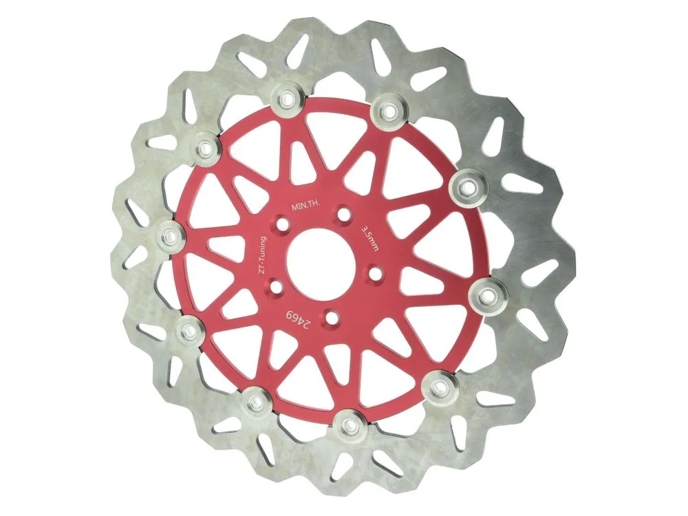 ZT-Tuning Bremsscheibe ROT 260mm schwimmend gelagert für Simson inkl. Teilegutachten ZT-Tuning Bremsscheibe ROT 260mm schwimmend gelagert für Simson inkl. Teilegutachten