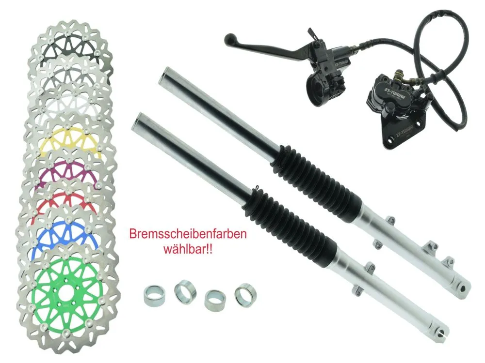 ZT Umbauset SILBER 260mm Bremssattel für Scheibenbremse S51, S70 kurz inkl. Teilegutachten ZT Umbauset SILBER 260mm Bremssattel für Scheibenbremse S51, S70 kurz inkl. Teilegutachten