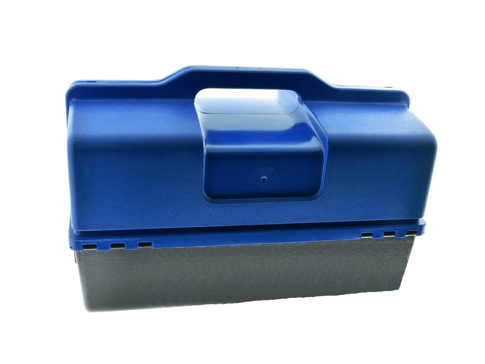 Werkstattkoffer Mehrzweckkasten DDR-Style - blau/schwarz Werkstattkoffer Mehrzweckkasten DDR-Style - blau/schwarz