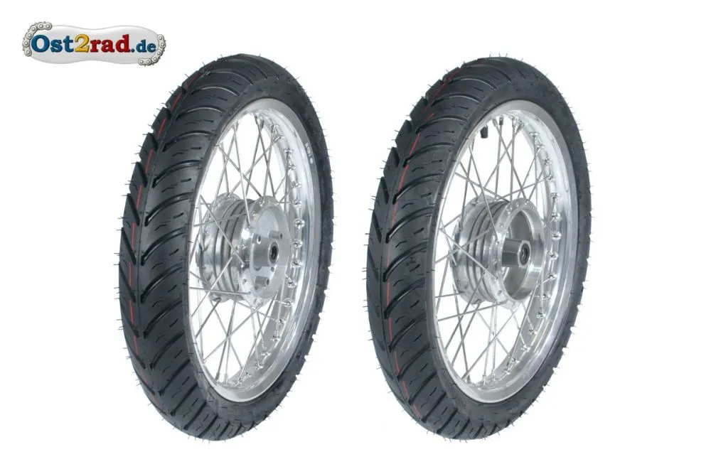2x Niederquerschnitt Komplettrad SILBER für Simson Alu-Edelstahl Rennsport S50 S51 2x Niederquerschnitt Komplettrad SILBER für Simson Alu-Edelstahl Rennsport S50 S51