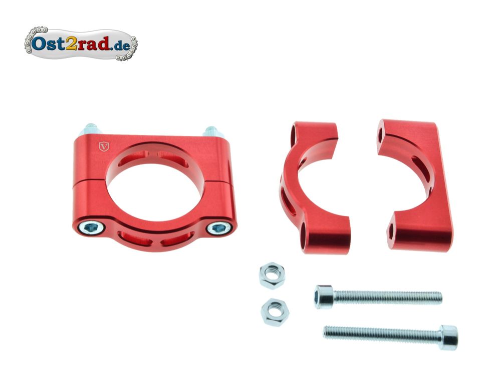 2x Set CNC Schutzblechhalter ROT Klemmbrücken für Simson S50 S51 SR50 2x Set CNC Schutzblechhalter ROT Klemmbrücken für Simson S50 S51 SR50
