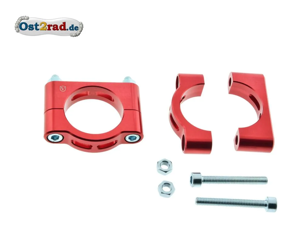 2x Set CNC Schutzblechhalter ROT Klemmbrücken für Simson S50 S51 SR50 2x Set CNC Schutzblechhalter ROT Klemmbrücken für Simson S50 S51 SR50