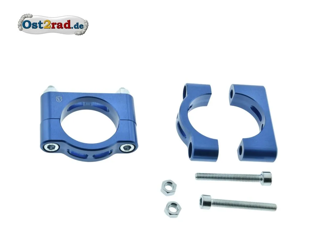 2x Set CNC Schutzblechhalter BLAU Klemmbrücken für Simson S50 S51 SR50 2x Set CNC Schutzblechhalter BLAU Klemmbrücken für Simson S50 S51 SR50