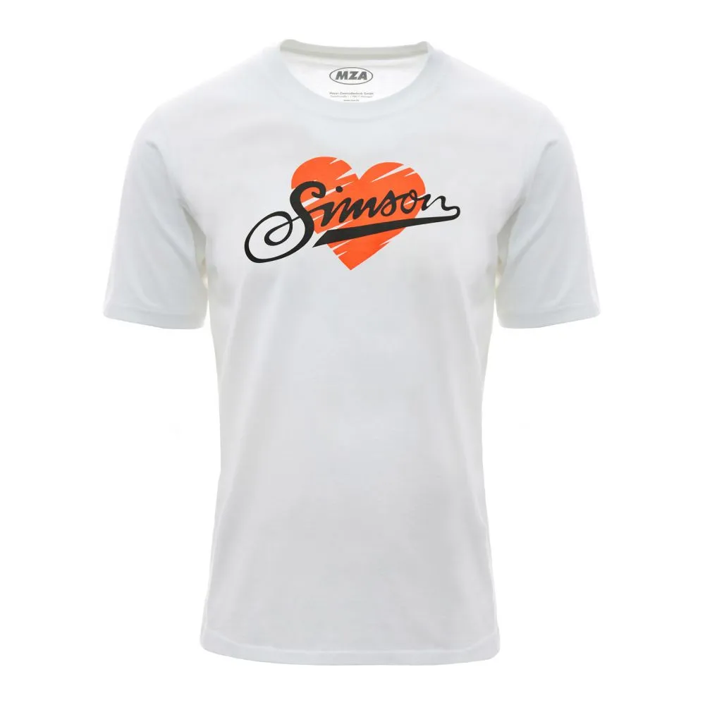 T-Shirt SIMSON Herz weiss T-Shirt SIMSON Herz weiss