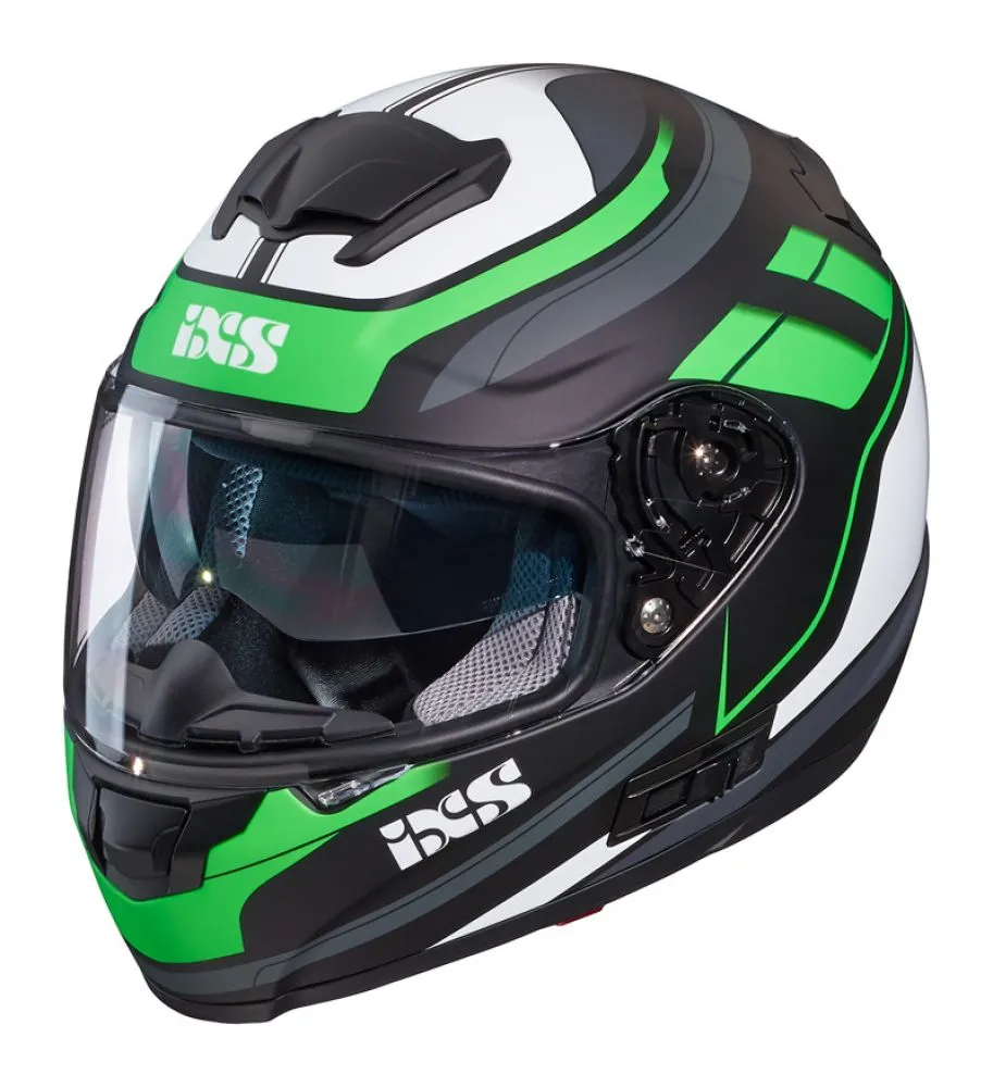 Integralhelm IXS 215 2.0 matt-schwarz grün weiss Integralhelm IXS 215 2.0 matt-schwarz grün weiss
